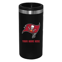 Black Tampa Bay Buccaneers 12oz. Personalized Slim Can Holder