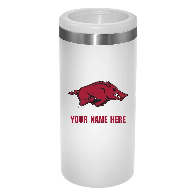 Arkansas Razorbacks 12oz. Personalized Slim Can Holder