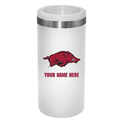 Arkansas Razorbacks 12oz. Personalized Slim Can Holder