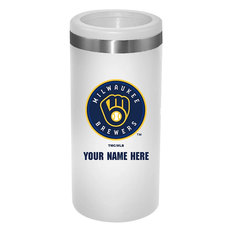 Milwaukee Brewers 12oz. Personalized Slim Can Holder