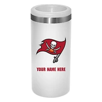White Tampa Bay Buccaneers 12oz. Personalized Slim Can Holder
