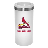 White St. Louis Cardinals 12oz. Personalized Slim Can Holder