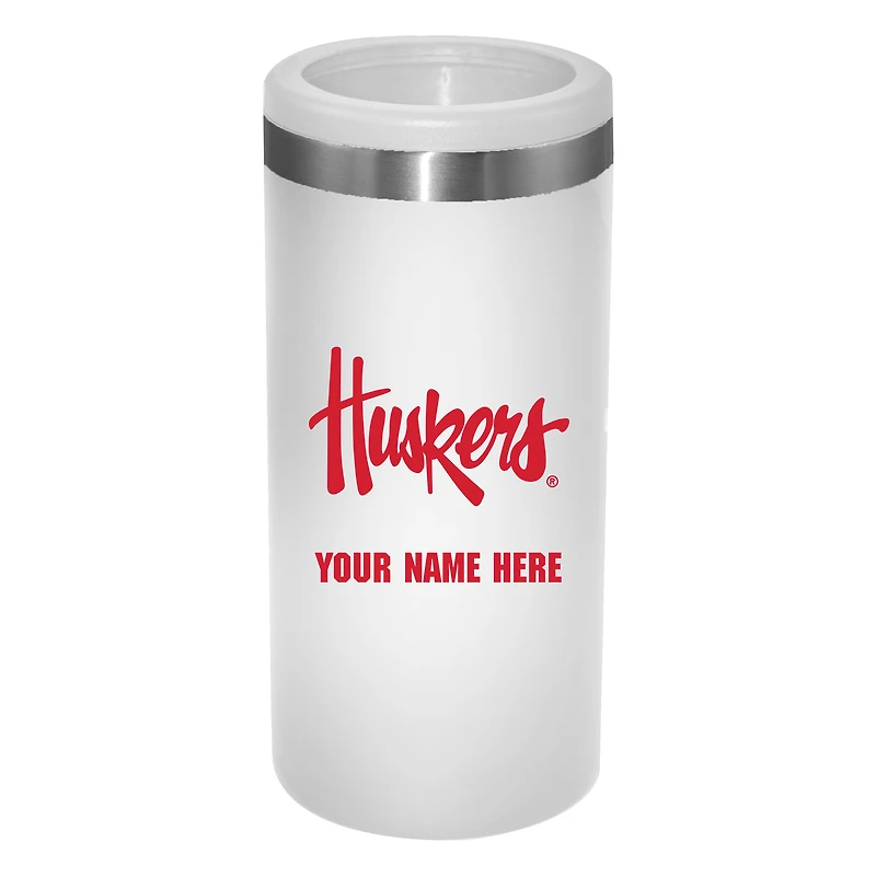 Nebraska Huskers 12oz. Personalized Slim Can Holder