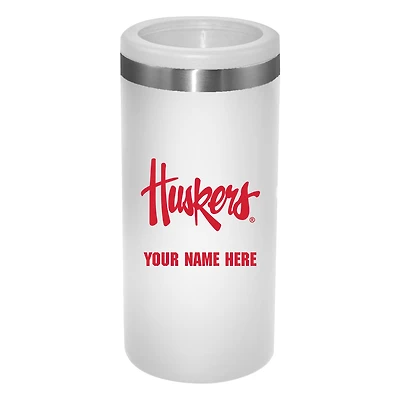 Nebraska Huskers 12oz. Personalized Slim Can Holder