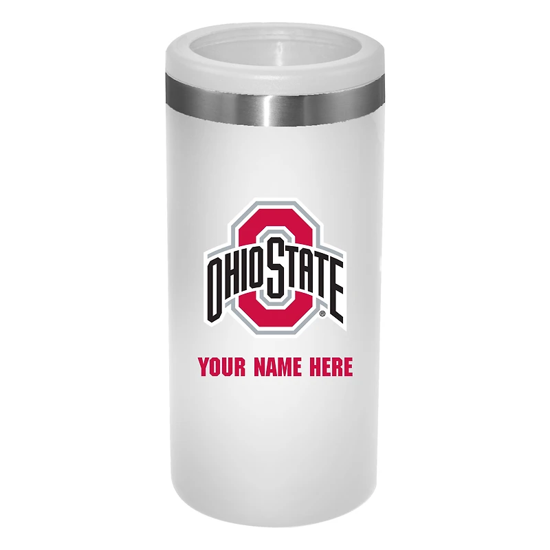 Ohio State Buckeyes 12oz. Personalized Slim Can Holder