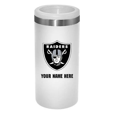 Las Vegas Raiders 12oz. Personalized Slim Can Holder
