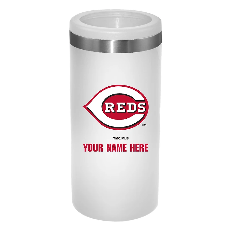 Cincinnati Reds 12oz. Personalized Slim Can Holder