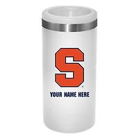 White Syracuse Orange 12oz. Personalized Slim Can Holder