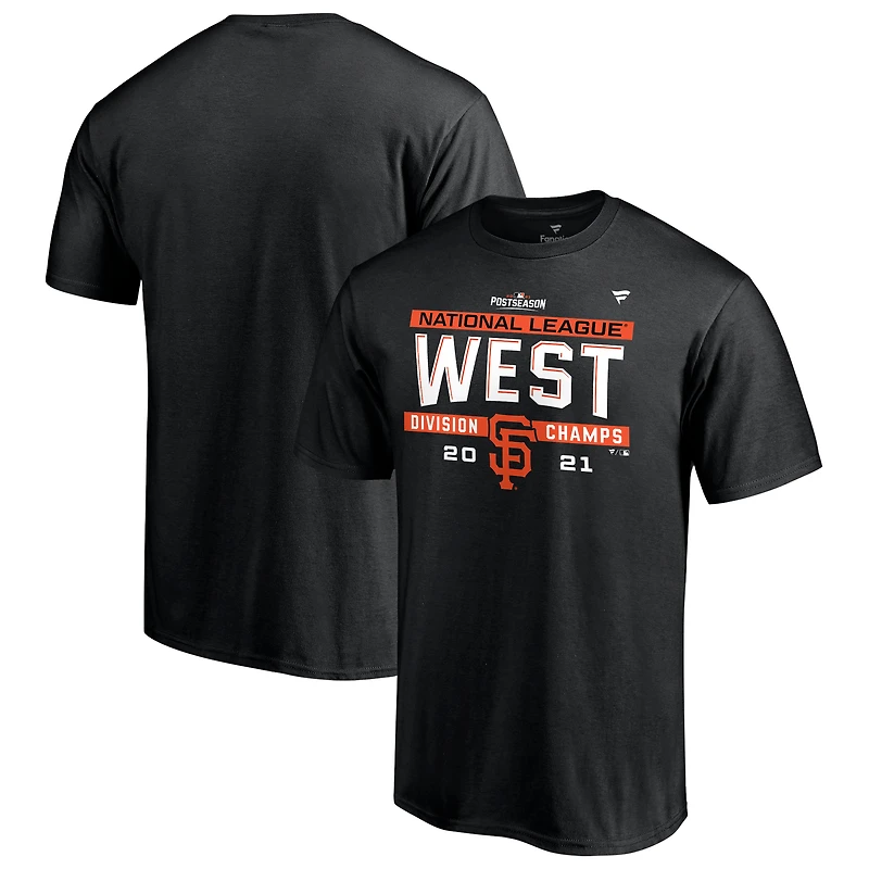 Men's Fanatics Black San Francisco Giants 2021 NL West Division Champions Locker Room T-Shirt