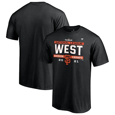 Men's Fanatics Black San Francisco Giants 2021 NL West Division Champions Locker Room T-Shirt