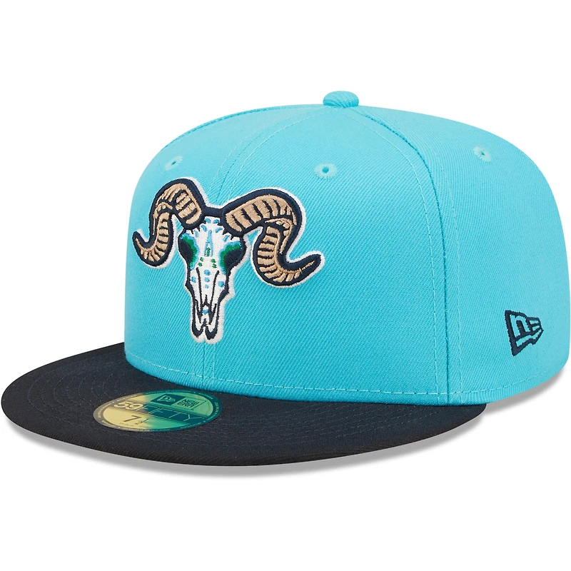 Men's New Era Aqua/Black Chivos de Hartford Copa De La Diversion 59FIFTY Fitted Hat