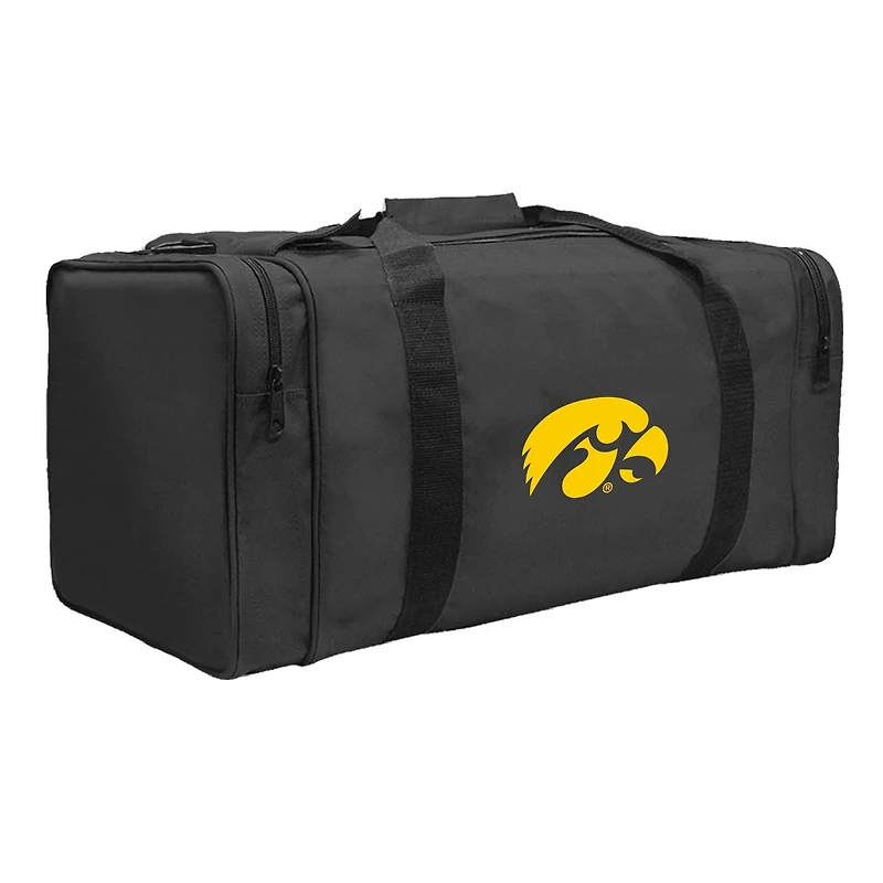 Black Iowa Hawkeyes Gear Pack Square Duffel Bag