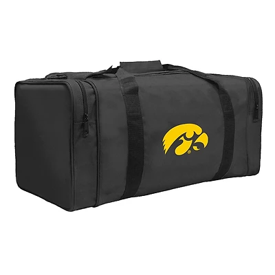 Black Iowa Hawkeyes Gear Pack Square Duffel Bag