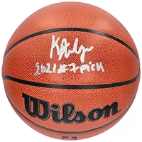Jonathan Kuminga Golden State Warriors Autographed Wilson Indoor/Outdoor Basketball with ''2021 #7. Pick'' Inscription