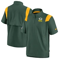 Men's Nike Kelly Green Green Bay Packers Sideline Coaches Chevron Lockup Pullover Top