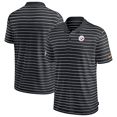 Men's Nike Black Pittsburgh Steelers Sideline Lock Up Victory Performance Polo