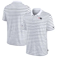 Men's Nike White New England Patriots Sideline Lock Up Victory Performance Polo