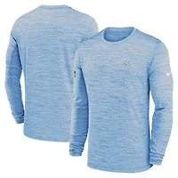 Men's Nike Powder Blue Los Angeles Chargers Sideline Velocity Athletic Stack Performance Long Sleeve T-Shirt
