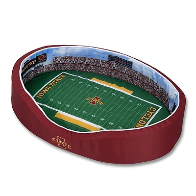 Cardinal Iowa State Cyclones 8'' x 25'' x 38'' Large Stadium Oval Dog Bed