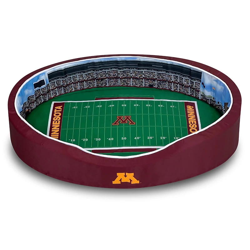 Maroon Minnesota Golden Gophers 8'' x 25'' x 38'' Large Stadium Oval Dog Bed