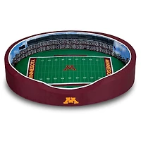 Maroon Minnesota Golden Gophers 8'' x 25'' x 38'' Large Stadium Oval Dog Bed