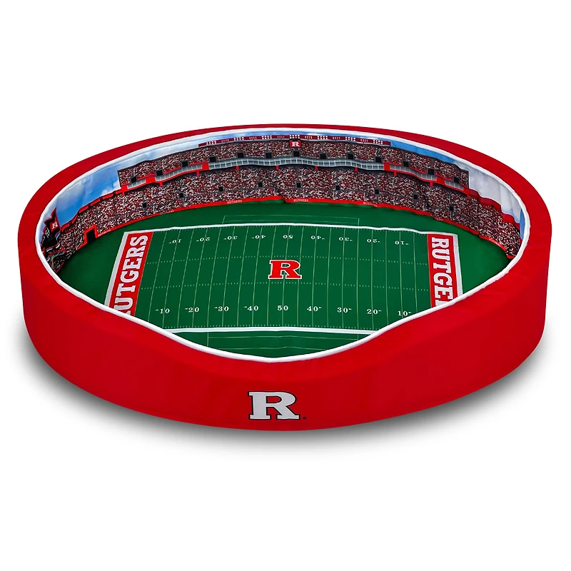 Scarlet Rutgers Scarlet Knights 8'' x 25'' x 38'' Large Stadium Oval Dog Bed