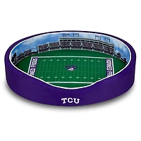 Purple TCU Horned Frogs 8'' x 25'' x 38'' Large Stadium Oval Dog Bed