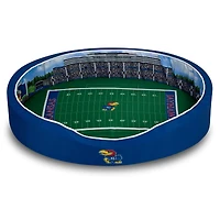 Royal Kansas Jayhawks 7'' x 19'' x 23'' Small Stadium Oval Dog Bed