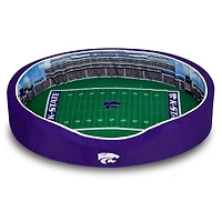 Purple Kansas State Wildcats 7'' x 19'' x 23'' Small Stadium Oval Dog Bed