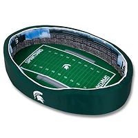 Green Michigan State Spartans 7'' x 19'' x 23'' Small Stadium Oval Dog Bed