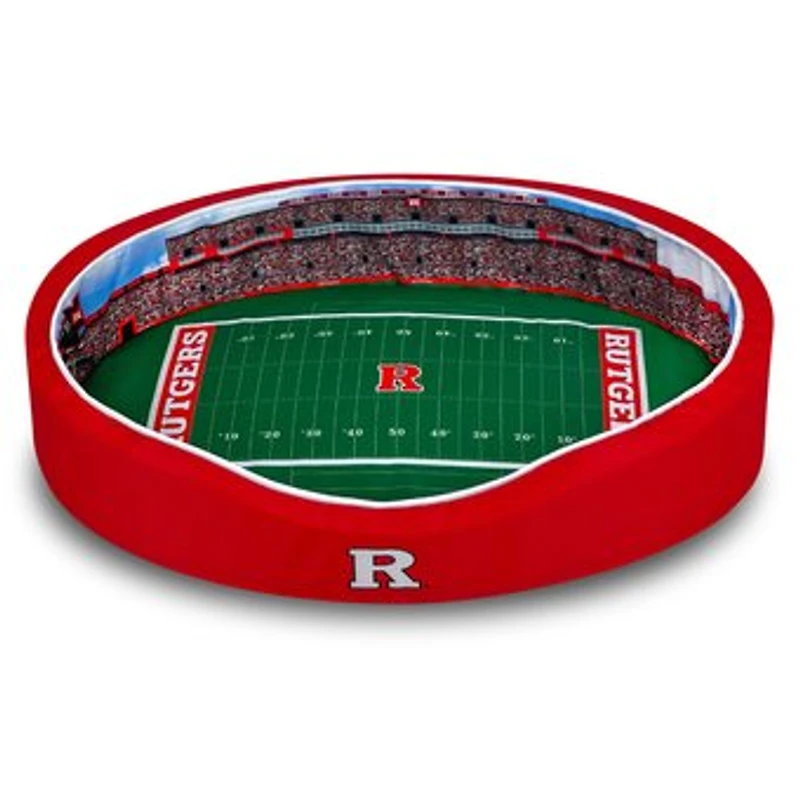 Scarlet Rutgers Scarlet Knights 7'' x 19'' x 23'' Small Stadium Oval Dog Bed