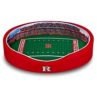 Scarlet Rutgers Scarlet Knights 7'' x 19'' x 23'' Small Stadium Oval Dog Bed