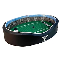 Navy Yale Bulldogs 7'' x 19'' x 23'' Small Stadium Oval Dog Bed