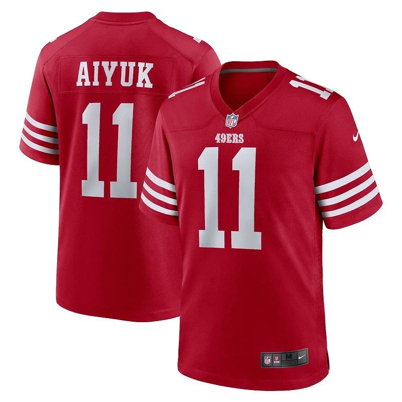 Men's Nike Brandon Aiyuk Scarlet San Francisco 49ers Game Player Jersey