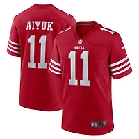 Men's Nike Brandon Aiyuk Scarlet San Francisco 49ers Game Player Jersey
