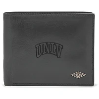 Men's Fossil Black UNLV Rebels Leather Ryan RFID Passcase Wallet