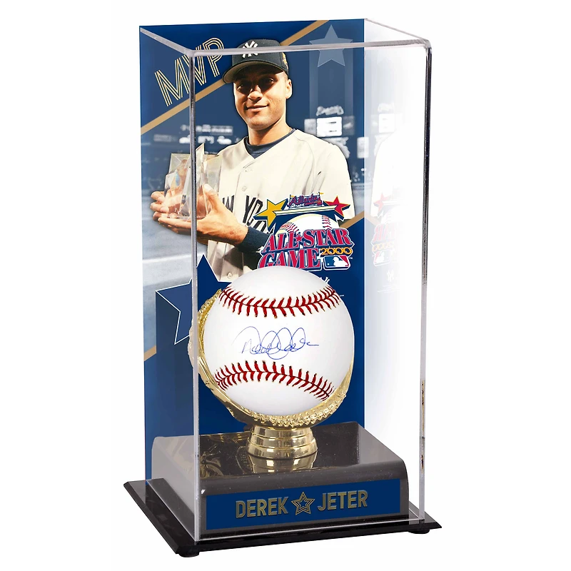 Derek Jeter New York Yankees Autographed Baseball and 2000 ASG MVP Sublimated Display Case