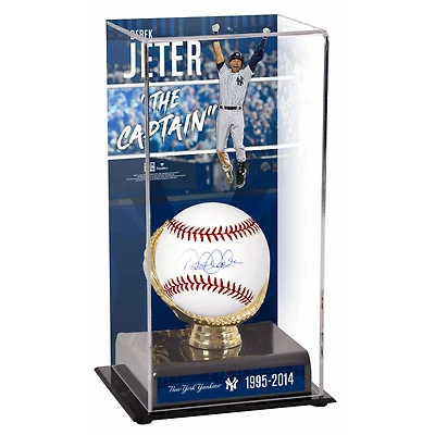 Derek Jeter New York Yankees Autographed Baseball and Final Game Sublimated Display Case