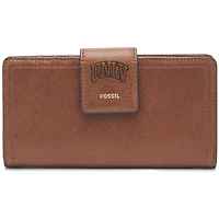 Women's Fossil Brown UNLV Rebels Leather Logan RFID Tab Clutch