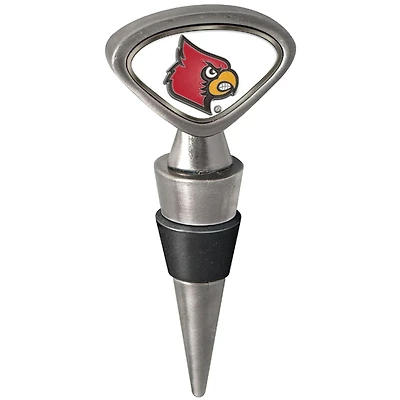 Silver Louisville Cardinals Wine Stopper