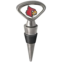 Silver Louisville Cardinals Wine Stopper