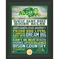 Highland Mint NDSU Bison 12'' x 15'' Personalized House Rules Bronze Coin Photo Mint