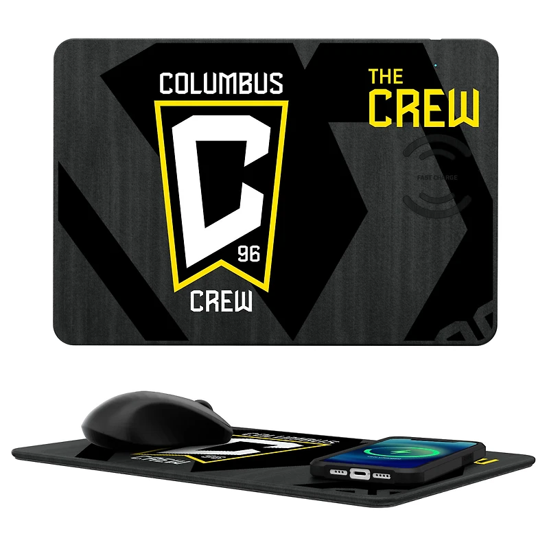 Columbus Crew Mono Tilt Logo Wireless Charger and Mouse Pad Station