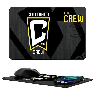 Columbus Crew Mono Tilt Logo Wireless Charger and Mouse Pad Station