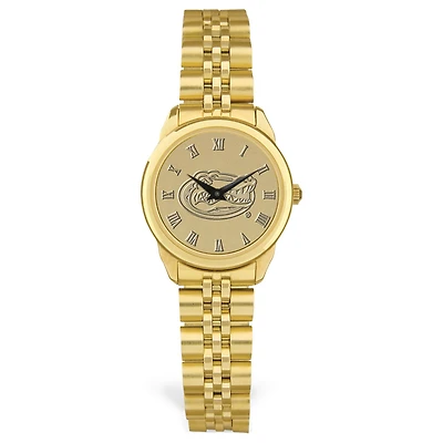 Women's Florida Gators Gold Medallion Rolled Link Bracelet Wristwatch