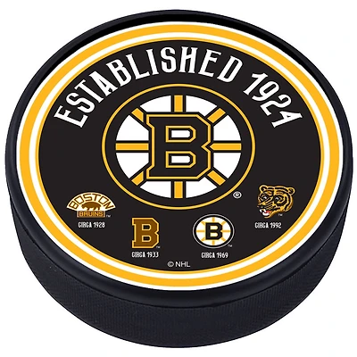 Boston Bruins Heritage Textured Puck