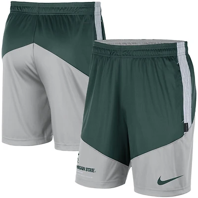 Men's Nike Green/Gray Michigan State Spartans Team Performance Knit Shorts
