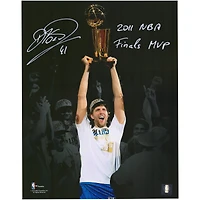 Dirk Nowitzki Dallas Mavericks Autographed 11" x 14" 2011 NBA Finals Spotlight Photograph with "2011 NBA Finals MVP" Inscription