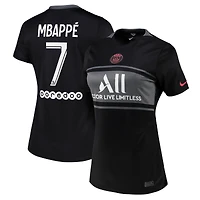 Women's Nike Kylian Mbappé Black Paris Saint-Germain 2021/22 Third Breathe Stadium Replica Player Jersey