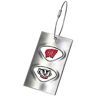 Silver Wisconsin Badgers Bag Tag